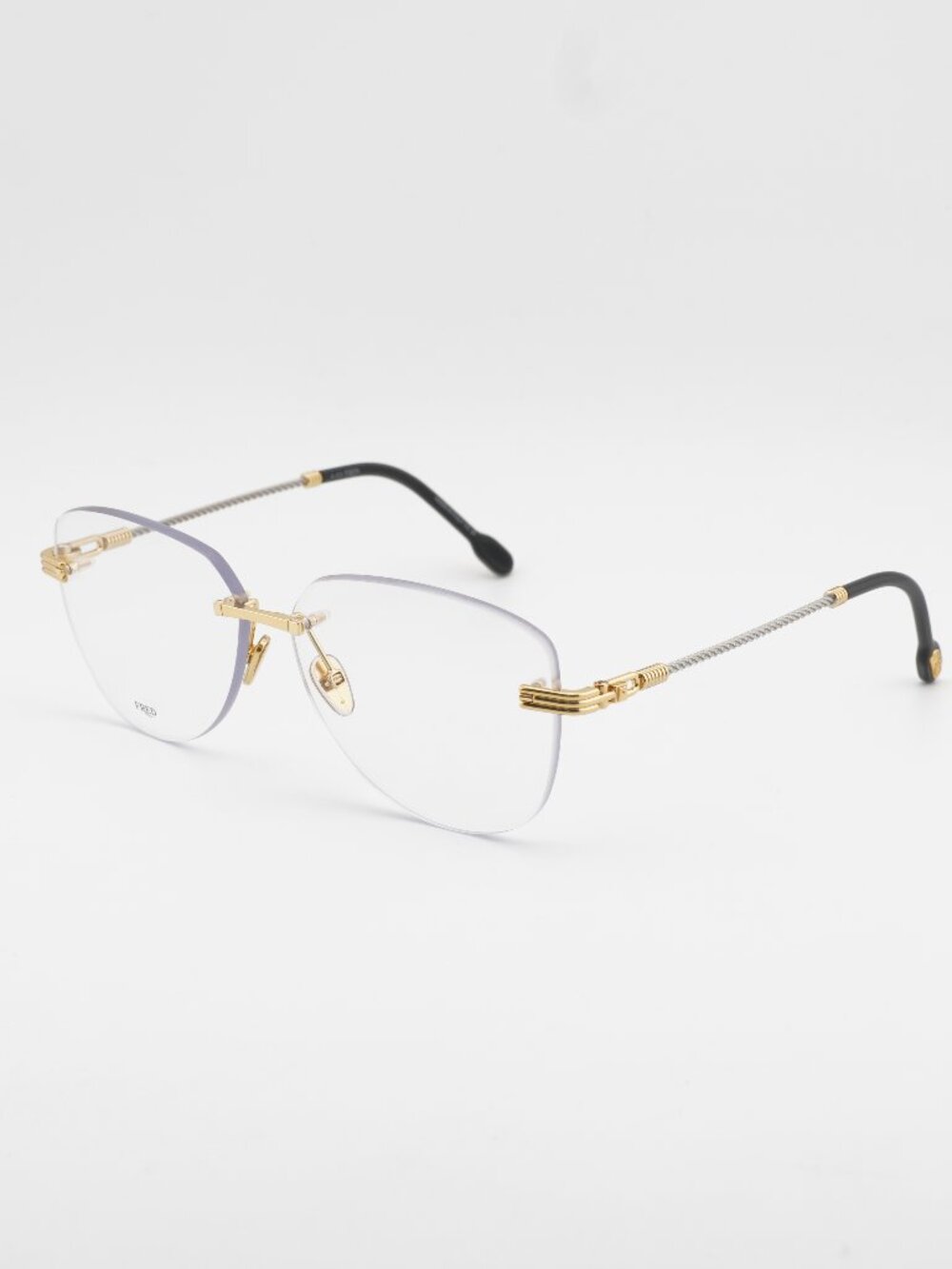 Fred FG50043U 031 Rimless Eyeglasses Gold 61mm Aviator Frame
